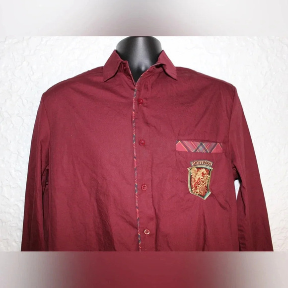 Harry Potter Gryffindor Universal’s Wizarding World Long Sleeve Button Down Sm - Picture 3 of 9